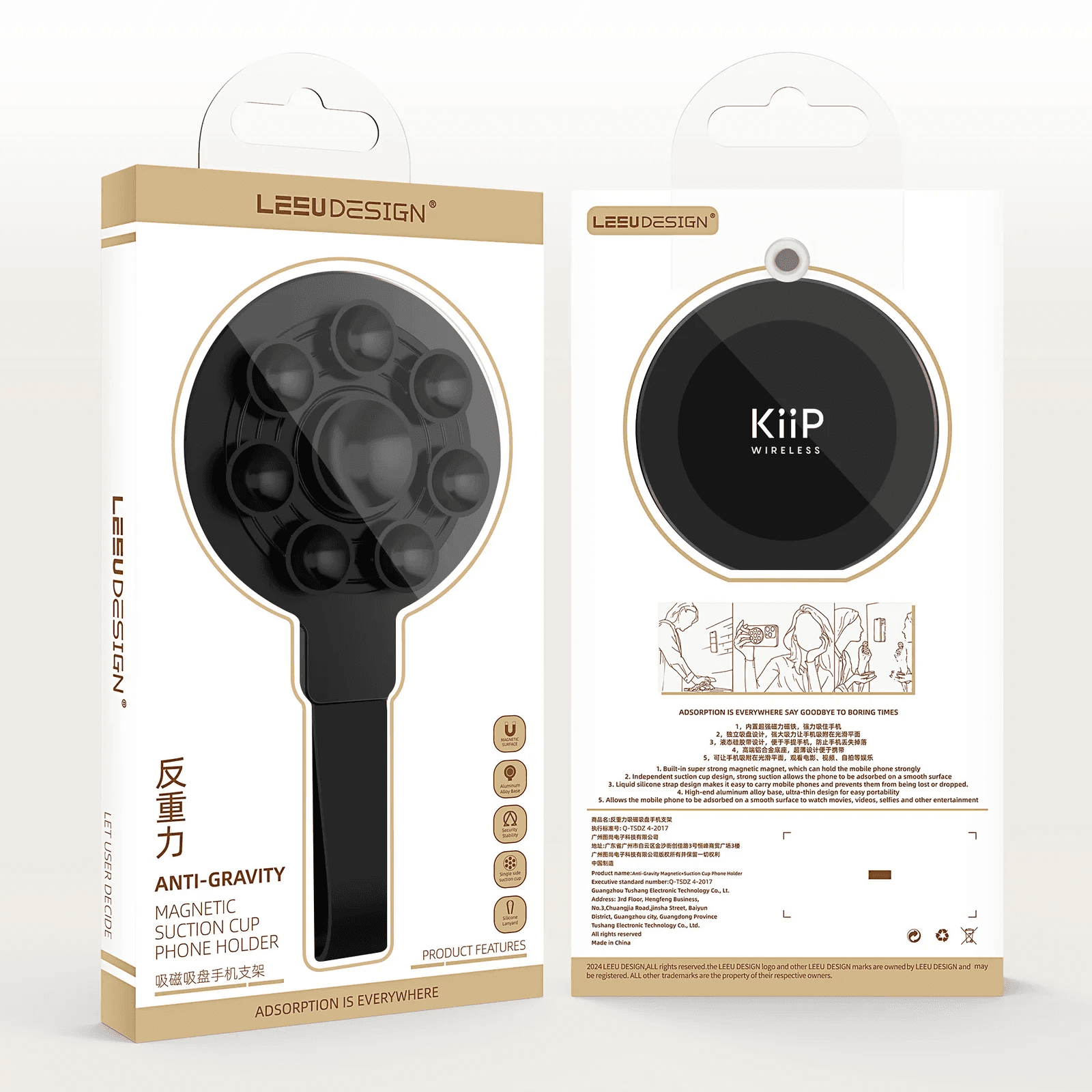 KiiP M3C Magnetic Phone Holder Wireless With Suction Cup [Garansi Resmi]