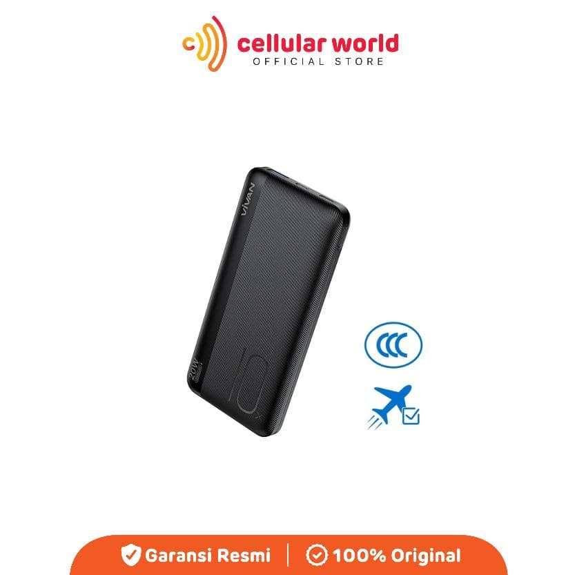 Vivan VPB-M11 Powerbank 10000mAh | Slim 20W Fast Charging PD QC Dual Port USB-C [Garansi Resmi]
