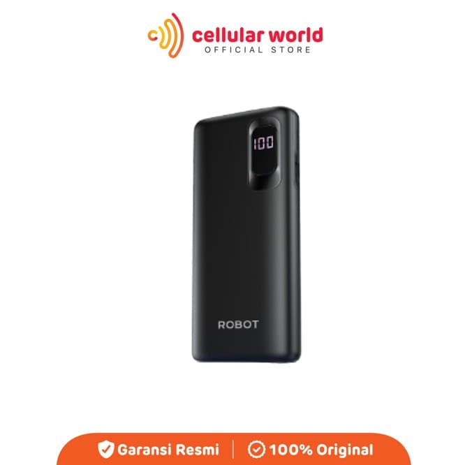 Robot  RT102 Powerbank 10000mAh 15W Two- Way Fast Charging -Black [Garansi Resmi]