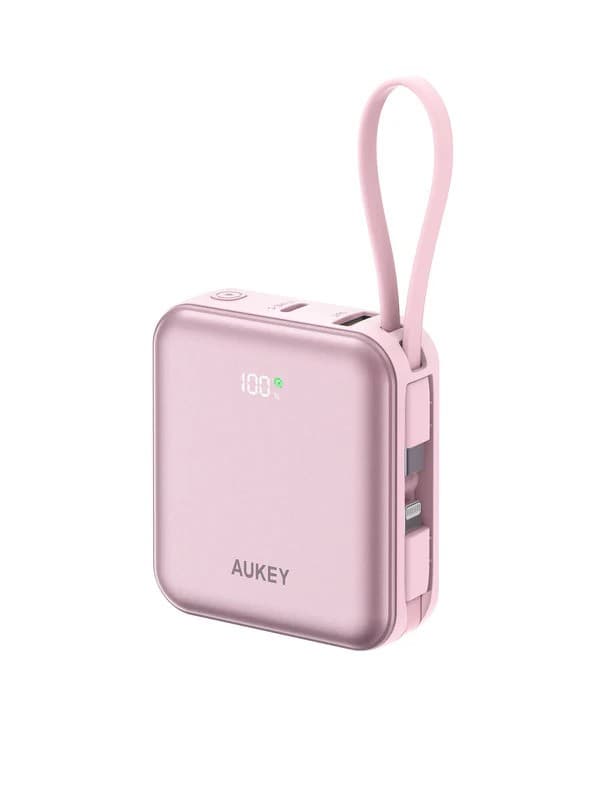Aukey PB-Y91L Powerbank Swivel Mini L CCC 10000mAh 20W Type C and Lightning Cable [Garansi Resmi]